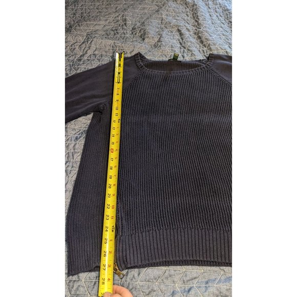 LRL LAUREN JEANS Co Blue Sweater with gold hardware zips size 1X - Picture 8 of 11